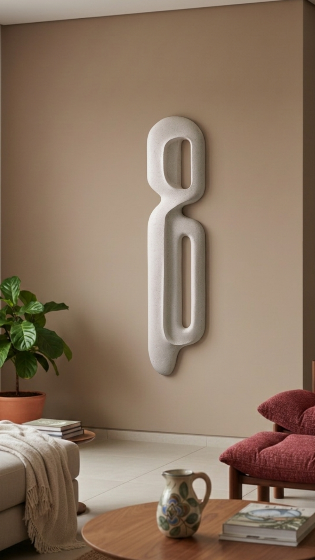 Escultura de parede e centro de mesa Passante