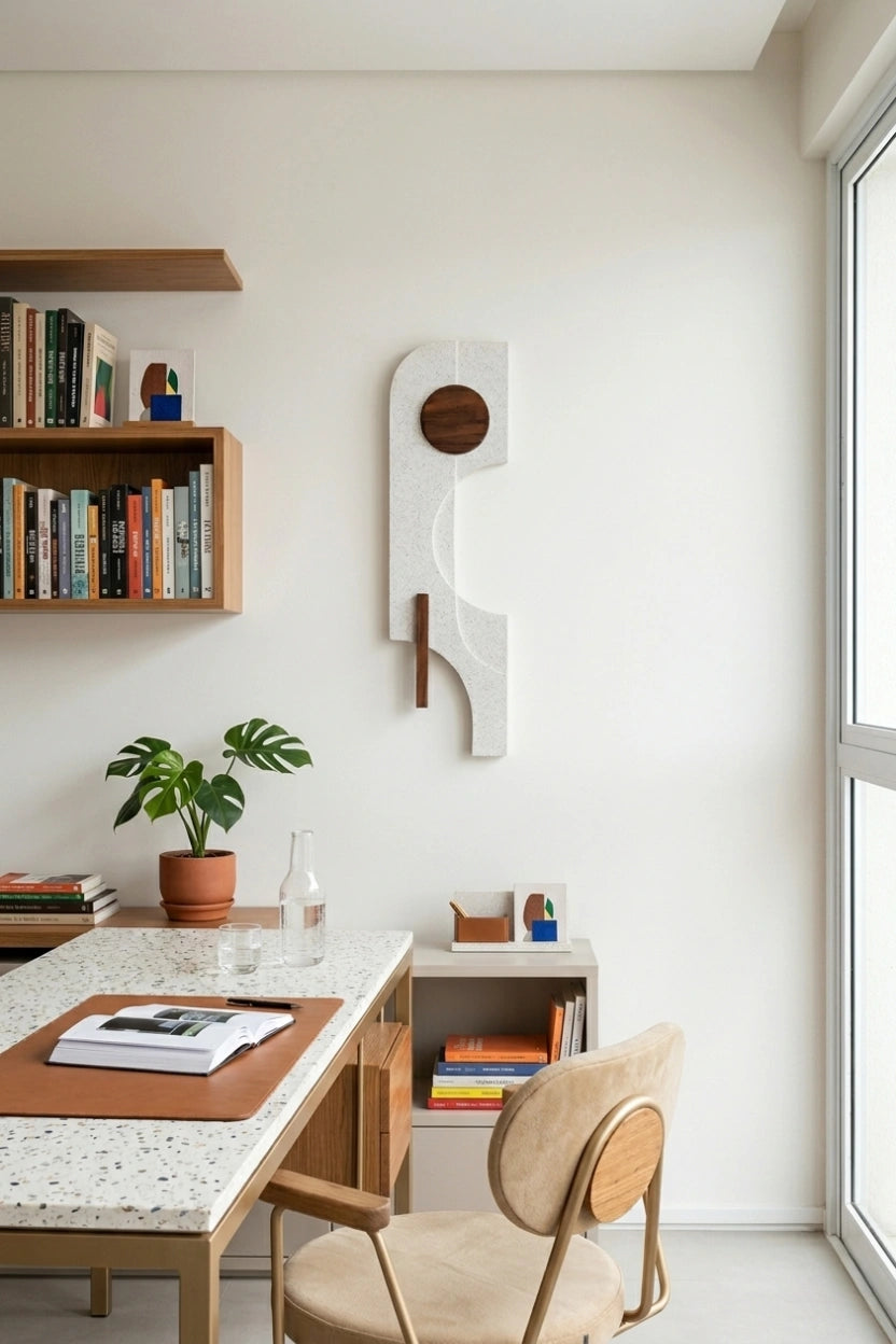 Escultura de parede Reticências