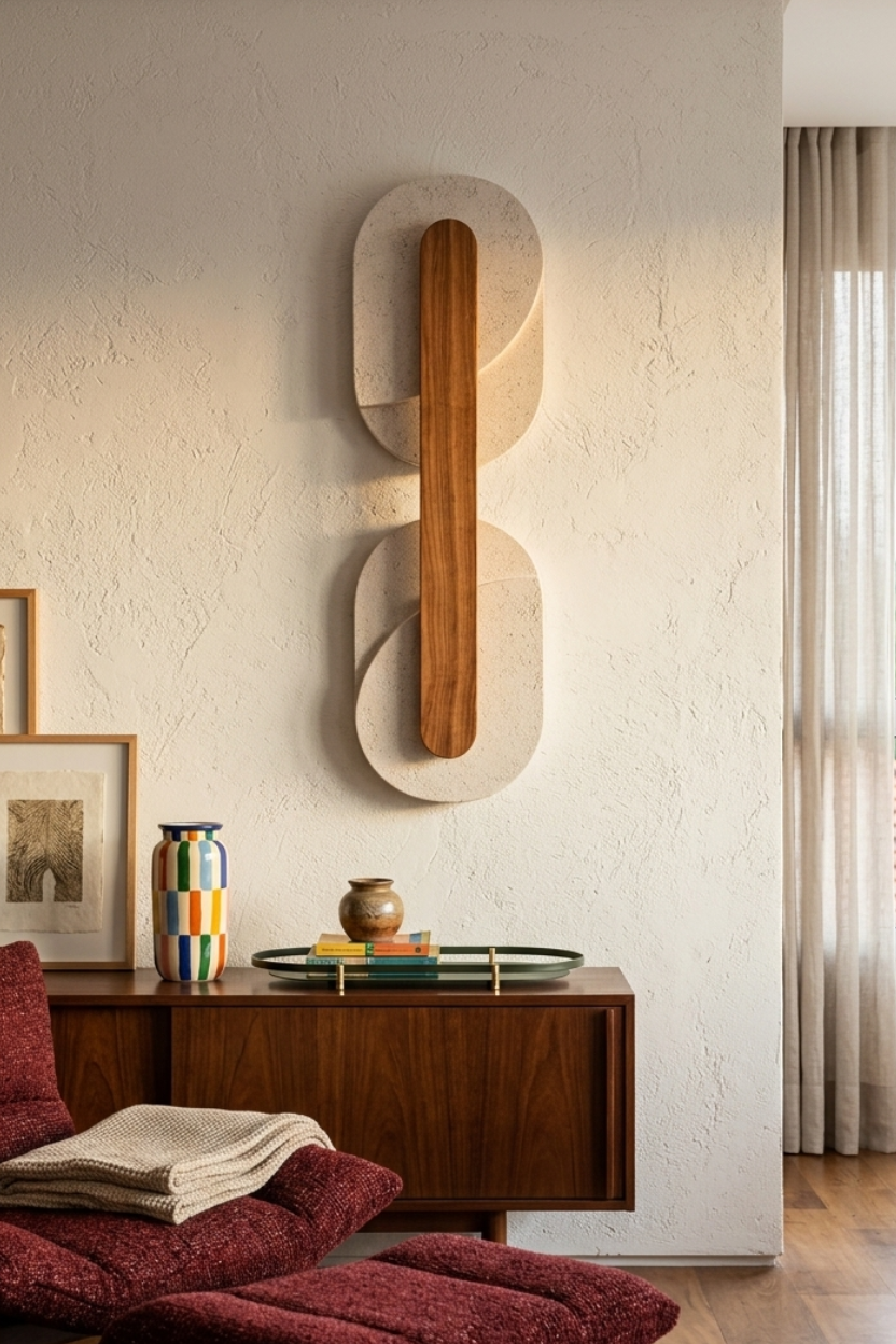 Escultura de parede e centro de mesa Verso